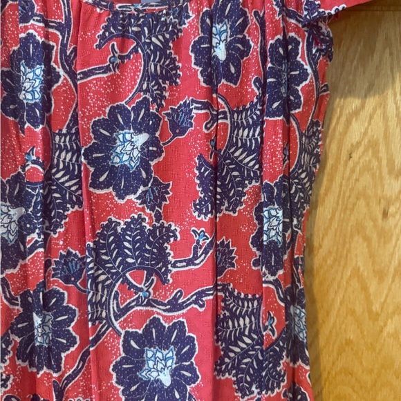 Knox Rose Coral and Navy Floral Maxi Dress - Picture 3 of 5